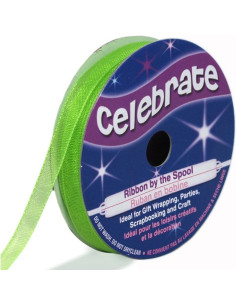 Organza-Band Celebrate Anisgrün - 6 mm x 8 m