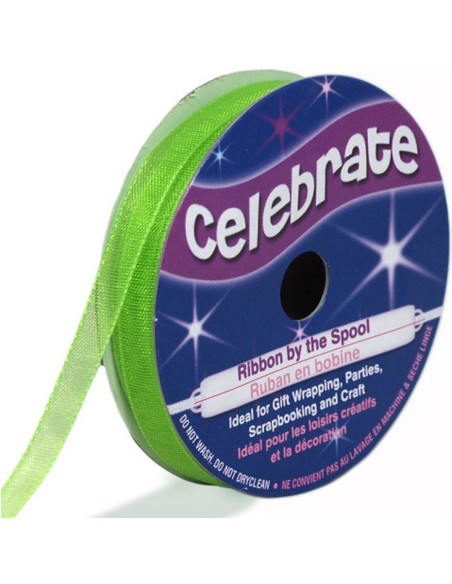 Organza-Band Celebrate Anisgrün - 6 mm x 8 m