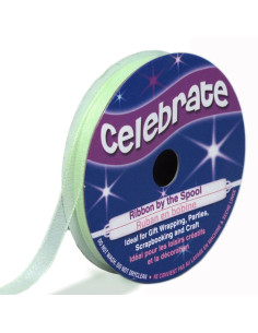 Organza-Band Celebrate hellgrün - 6 mm x 8 m