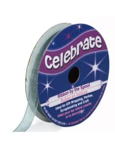 Organza-Band Celebrate grau - 6 mm x 8 m