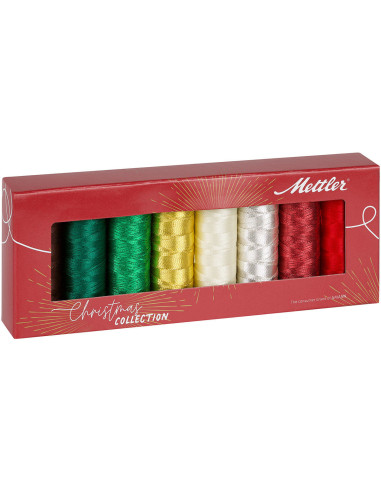 8er-Set Metallic-Nähfäden X-Mas Collection Mettler ®