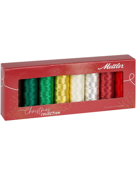 8er-Set Metallic-Nähfäden X-Mas Collection Mettler ®