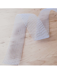 Elastisches Kräuselband für Smocks - Weiß