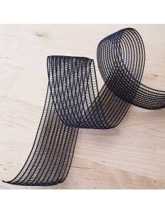 Elastisches Kräuselband für Smokarbeiten - Schwarz