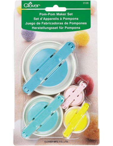 Set mit 4 Pompon-Machern von Clover