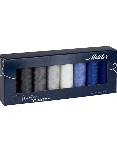 Set mit 8 Polyester-Nähgarnen 200m Winter Mettler ®