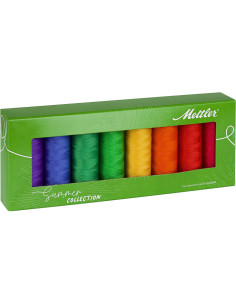 Set mit 8 Polyester-Nähgarnen 200m Summer Mettler ®