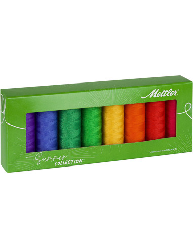 Set mit 8 Polyester-Nähgarnen 200m Summer Mettler ®