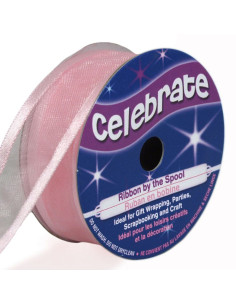 Organza-Band Celebrate Rosa - 20 mm x 4 m