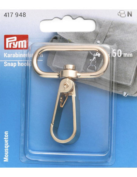 Metallkarabiner 40 x 60 mm - Neues Gold