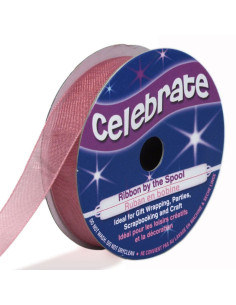 Organza-Band Celebrate Altrosa - 12 mm x 6 m