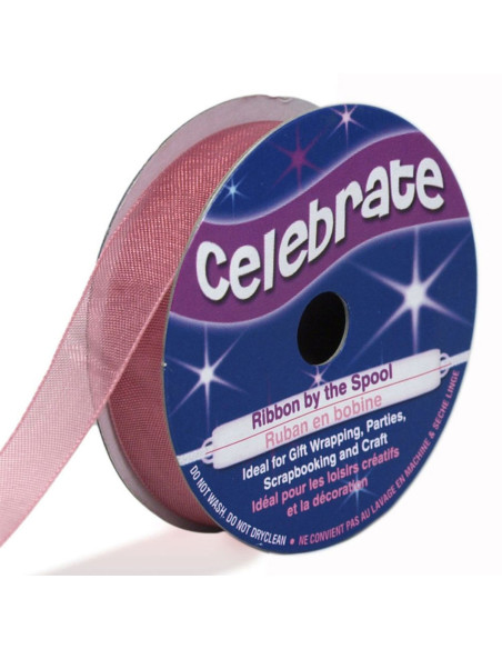 Organza-Band Celebrate Altrosa - 12 mm x 6 m