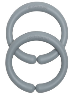 Silikon-Aufhängeringe 60 mm für Babyzubehör - Grau