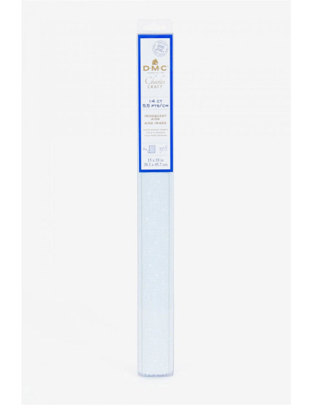 Irisierender Aida-Stoff 5,5 zum Sticken DMC - Blau