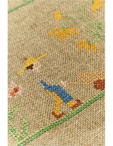 Rustikales Leinengewebe 5,2 DMC-Stickfäden, Stoffstück 38,1 cm x 45,7 cm