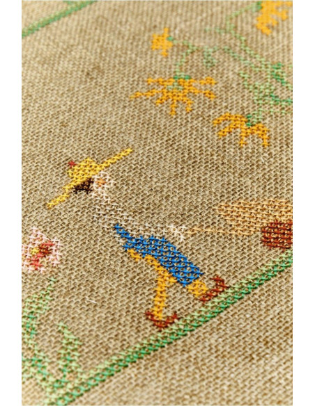 Rustikales Leinengewebe 5,2 DMC-Stickfäden, Stoffstück 38,1 cm x 45,7 cm
