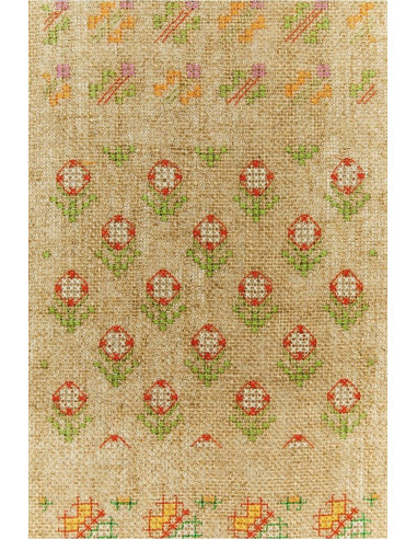 Rustikales Leinengewebe 5,2 DMC-Stickfäden, Stoffstück 38,1 cm x 45,7 cm