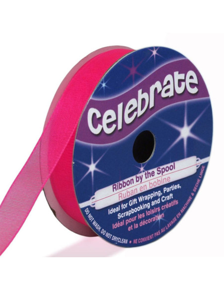 Organza-Band Celebrate fuchsia - 9 mm x 8 m