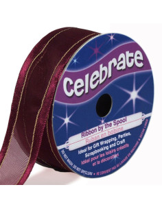Organza-Band Celebrate Pflaume - 20 mm x 4 m