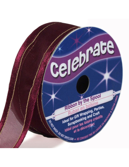 Organza-Band Celebrate Pflaume - 20 mm x 4 m