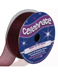 Organza-Band Celebrate Pflaume - 20 mm x 5 m