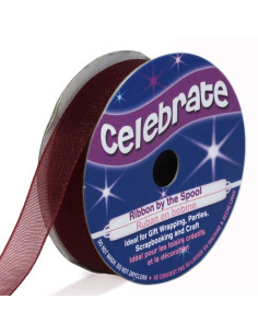 Organza-Band Celebrate Pflaume - 12 mm x 6 m