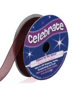 Organza-Band Celebrate Pflaume - 9 mm x 8 m