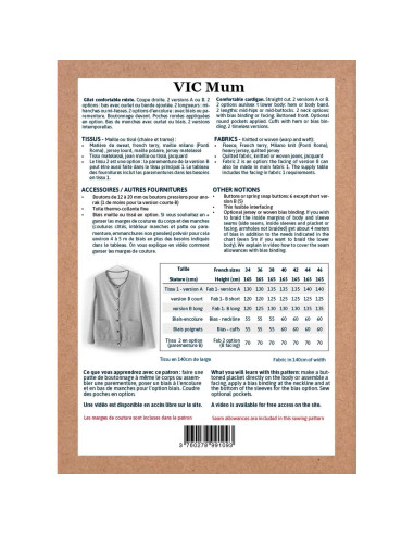 Giletschnittmuster Vic Mum - Ikatee