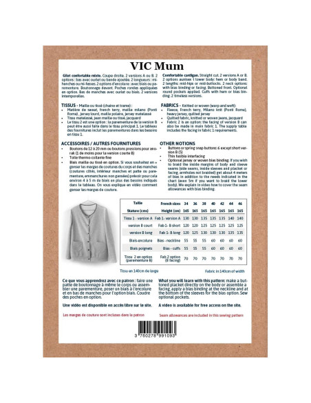 Giletschnittmuster Vic Mum - Ikatee
