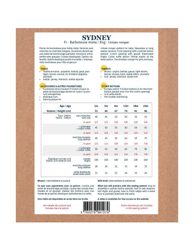 Sydney Strampler-Schnittmuster - Ikatee