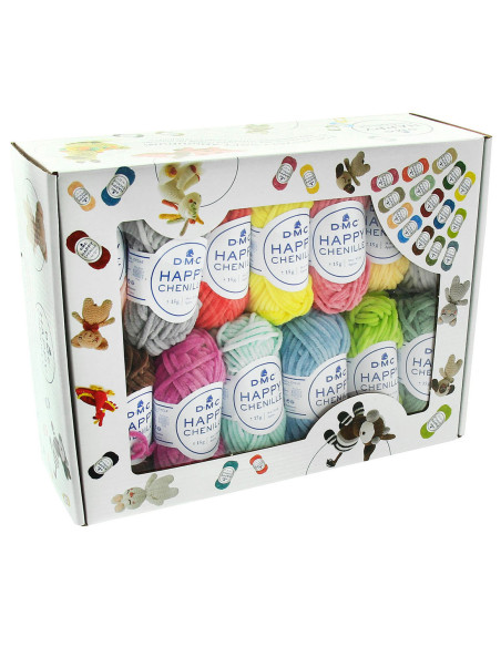 Box mit 25 Knäueln Happy Chenille DMC