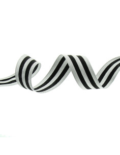 Metallische Galonstreifen - Schwarz und Silber