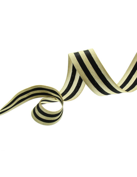 Metallische Galonstreifen - Schwarz und Gold