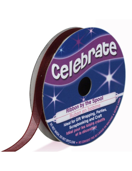 Organza-Band Celebrate Pflaume - 6 mm x 8 m