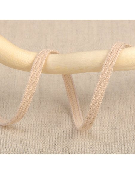 Weiches Gummiband 5 mm - Beige