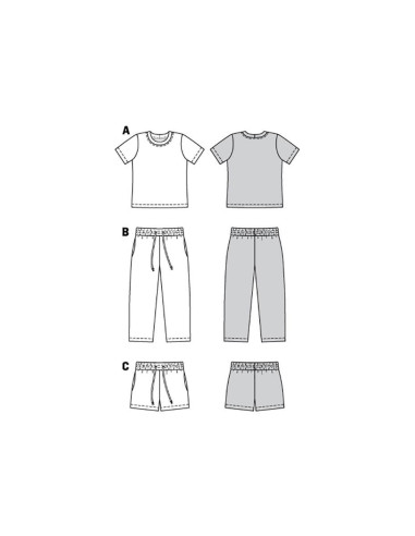 T-Shirt, Hose und Shorts Schnittmuster - Burda 9288