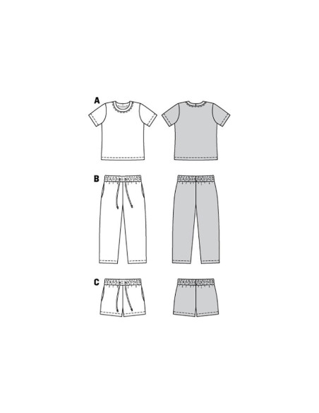 T-Shirt, Hose und Shorts Schnittmuster - Burda 9288