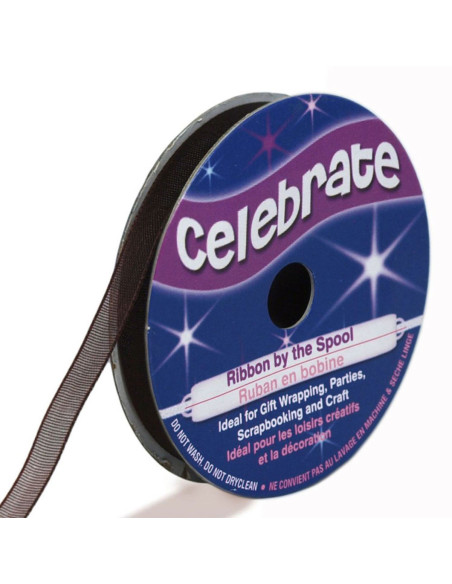 Organza-Band Celebrate Schokolade - 6 mm x 8 m
