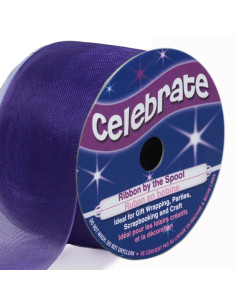 Organza-Band Celebrate violett - 32 mm x 5 m