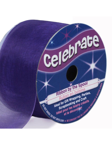 Organza-Band Celebrate violett - 32 mm x 5 m