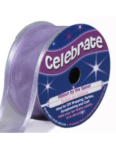 Organza-Band Celebrate Flieder - 25 mm x 4 m
