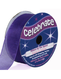 Organza-Band Celebrate violett - 20 mm x 5 m