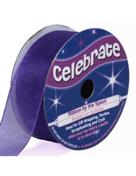 Organza-Band Celebrate violett - 20 mm x 5 m