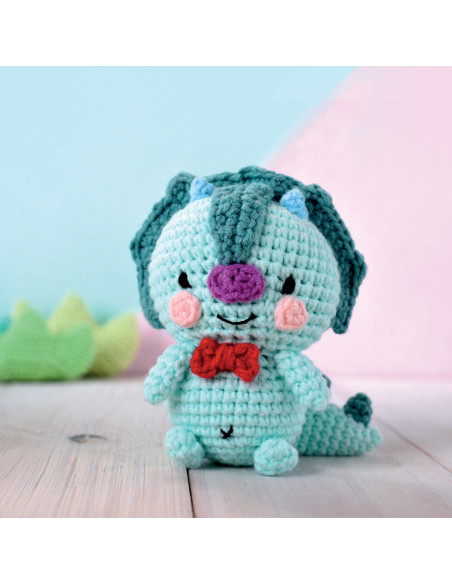 Häkelset Minigurumi - Taro der Dino