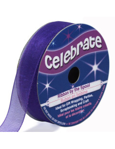 Organza-Band Celebrate violett - 12 mm x 6 m