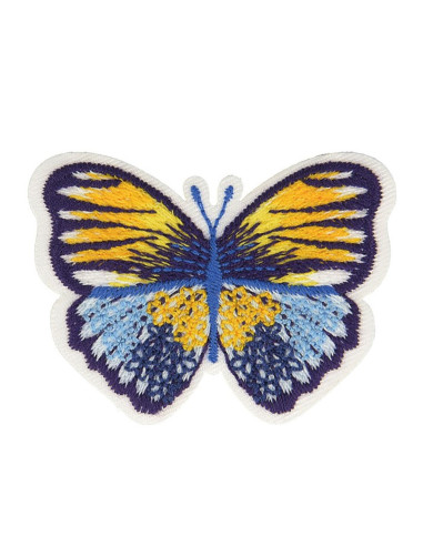 Bügelbild blauer Schmetterling