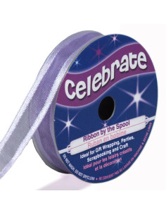 Organza-Band Celebrate Flieder - 12 mm x 5 m