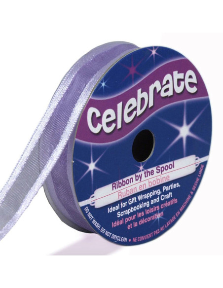 Organza-Band Celebrate Flieder - 12 mm x 5 m