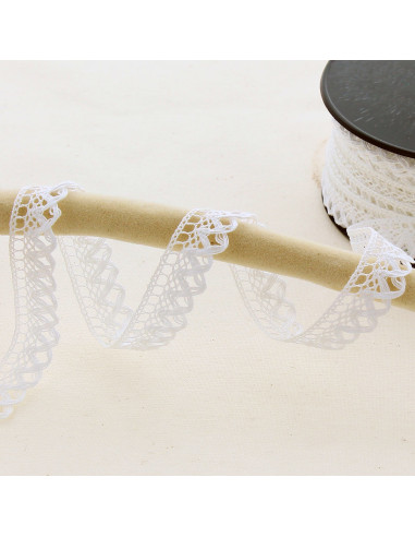 Spitzenborte 10mm - Weiß