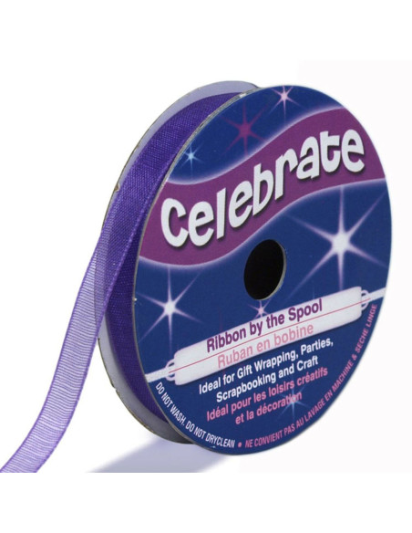 Organza-Band Celebrate violett - 6 mm x 8 m